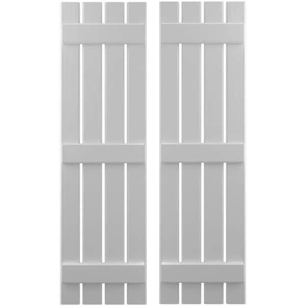 Ekena Millwork Americraft 4-Board (3 Batten) Exterior Real Wood Spaced Board-n-Batten Shutters, ARW401SB415X43PRH ARW401SB415X43PRH - main